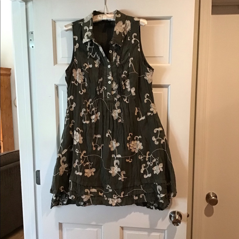 Cotton Olive Dress
